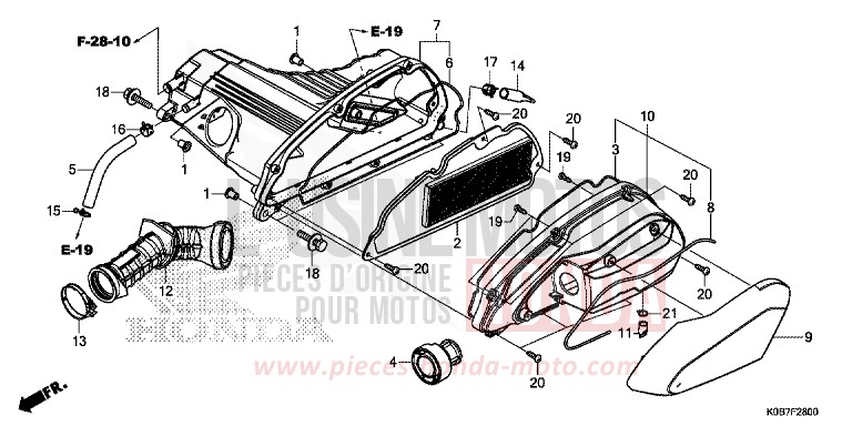 LUFTFILTER von Forza 300 PEARL NIGHTSTAR BLACK (NHA84) von 2019